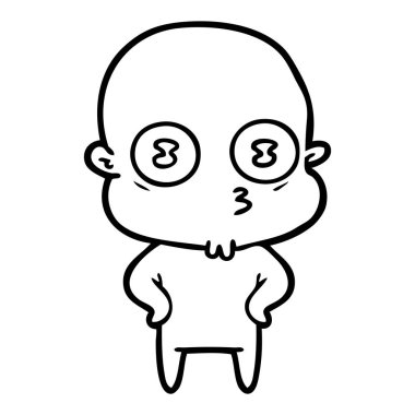 çizgi film garip kel uzay adamı