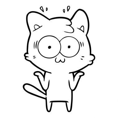 vektör çizim karikatür sürpriz kedi