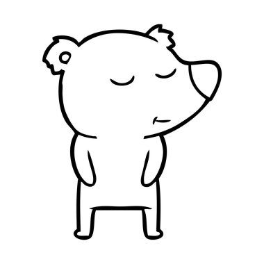 mutlu karikatür kutup ayısı