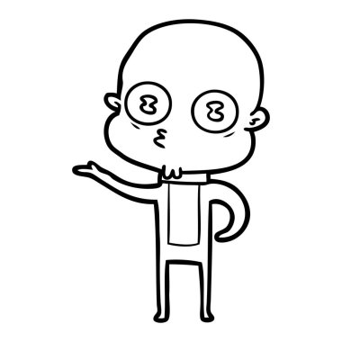 çizgi film garip kel uzay adamı