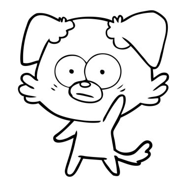 gergin köpek çizgi film sallayarak