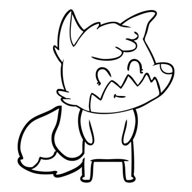 vektör çizim karikatür dostu Fox