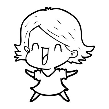 vektör çizim karikatür komik kadın