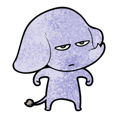 vektör çizim rahatsız çizgi fil