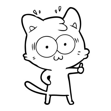 vektör çizim karikatür sürpriz kedi