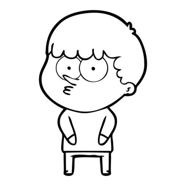 vektör çizim karikatür meraklı çocuk