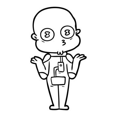 karışık garip kel uzay adamı