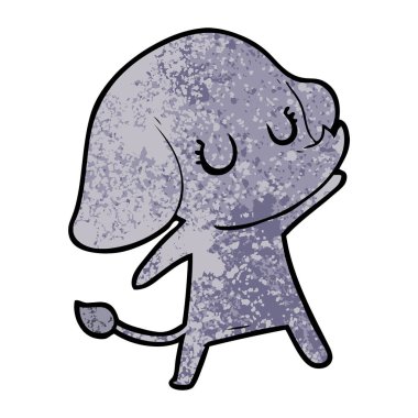 vektör çizim sevimli çizgi fil