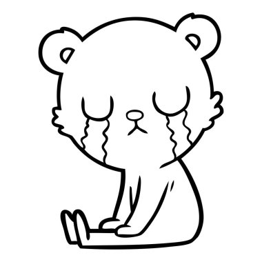 Kutup ayısı karikatür ağlıyor