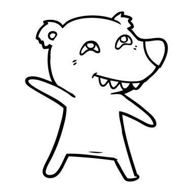 Çizgi film ayısının vektör çizimi