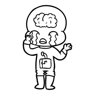 büyük beyin uzaylı ağlıyor çizgi film