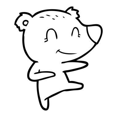 dans eden ayı karikatür gülümseyen