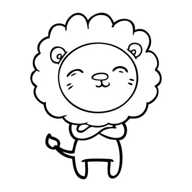 Çizgi film aslanının vektör çizimi