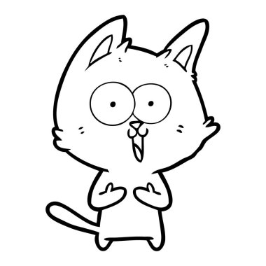 komik karikatür kedi vektör çizim