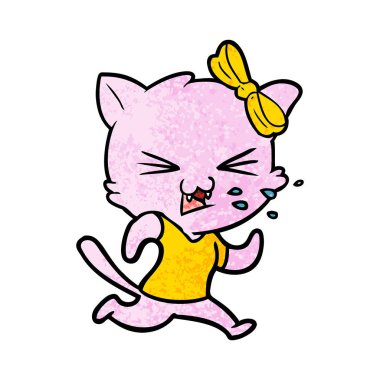 Çizgi film kedisinin vektör çizimi