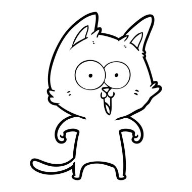 komik karikatür kedi vektör çizim