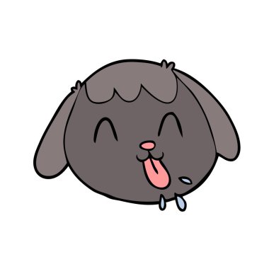 Çizgi film köpek yüzünün vektör illüstrasyonu