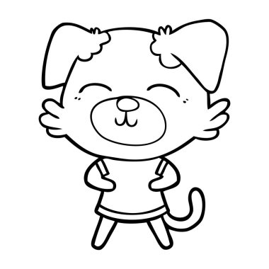 Çizgi film köpeğinin vektör çizimi