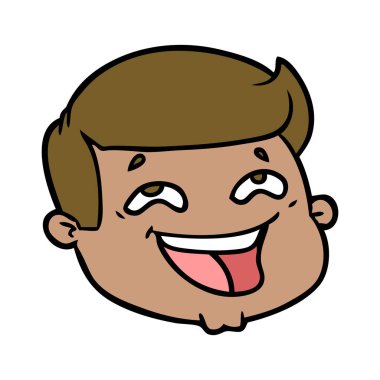 mutlu çizgi film erkek yüz