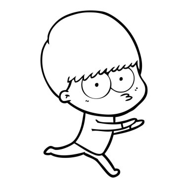 gergin çizgi film çocuk vektör çizim