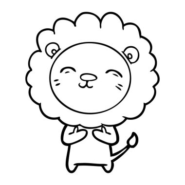 Çizgi film aslanının vektör çizimi