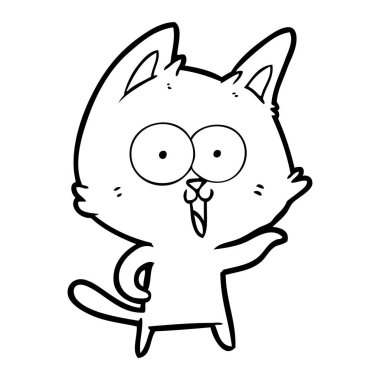 komik karikatür kedi vektör çizim