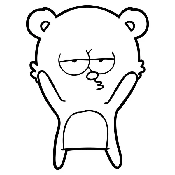 无聊熊卡通的矢量插画 — 图库矢量图片