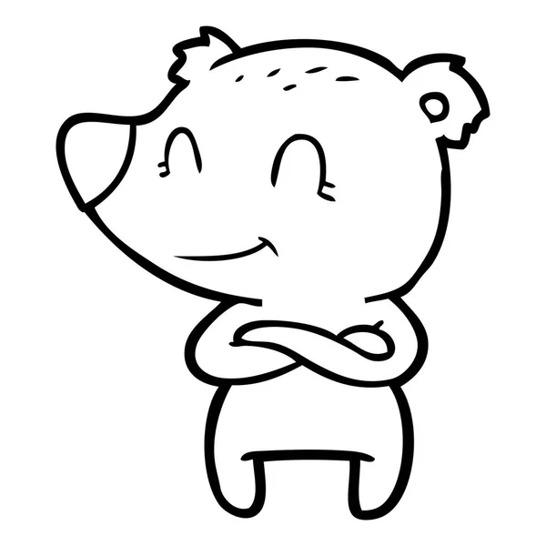 やさしいクマ漫画のベクトル イラスト — ストックベクタ