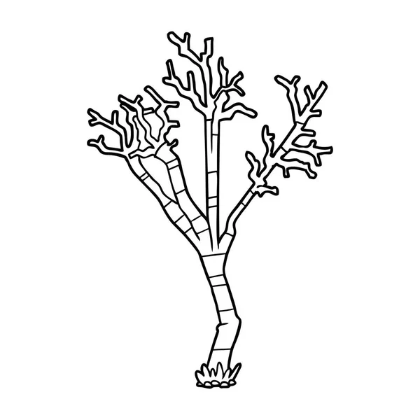 Vektor Illustration Tecknad Träd — Stock vektor