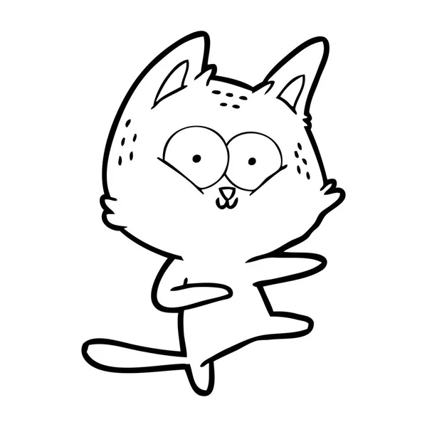 Vector Ilustración Dibujos Animados Gato Bailando — Archivo Imágenes Vectoriales