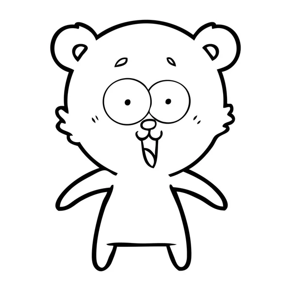 Rir Ursinho Desenhos Animados — Vetor de Stock