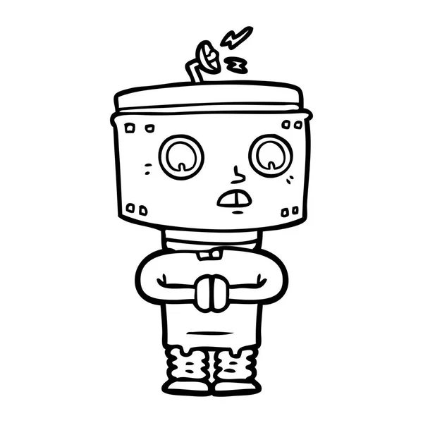 Illustration Vectorielle Robot Dessin Animé — Image vectorielle