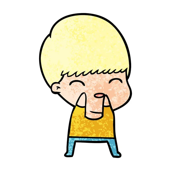 Vector Illustration Happy Cartoon Boy — Stock Vector