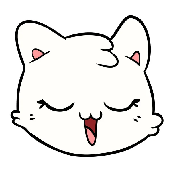 漫画猫顔のベクトル イラスト — ストックベクタ