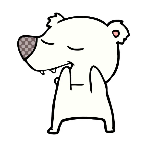 北极熊卡通的矢量图解 — 图库矢量图片