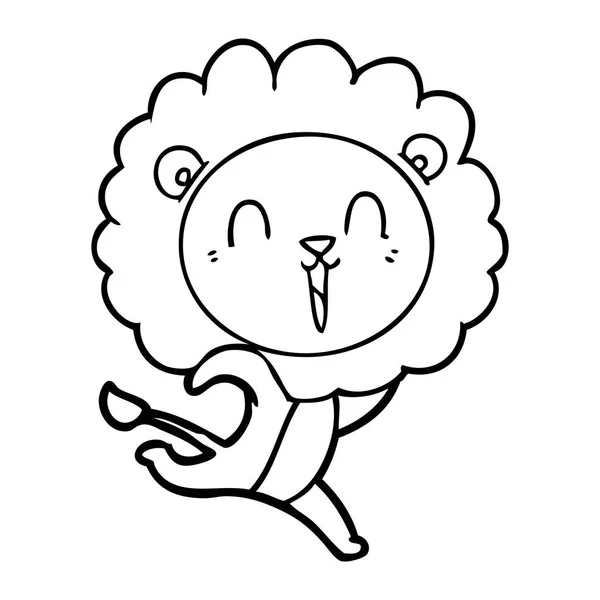 Смеющийся Лев — стоковый вектор