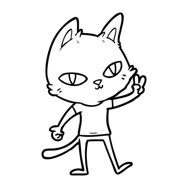 Drole Dessin Anime Chat Donnant Signe Paix Image Vectorielle Par Lineartestpilot C Illustration Drole Dessin Anime Chat Donnant Signe Paix Image Vectorielle Par Lineartestpilot C Illustration