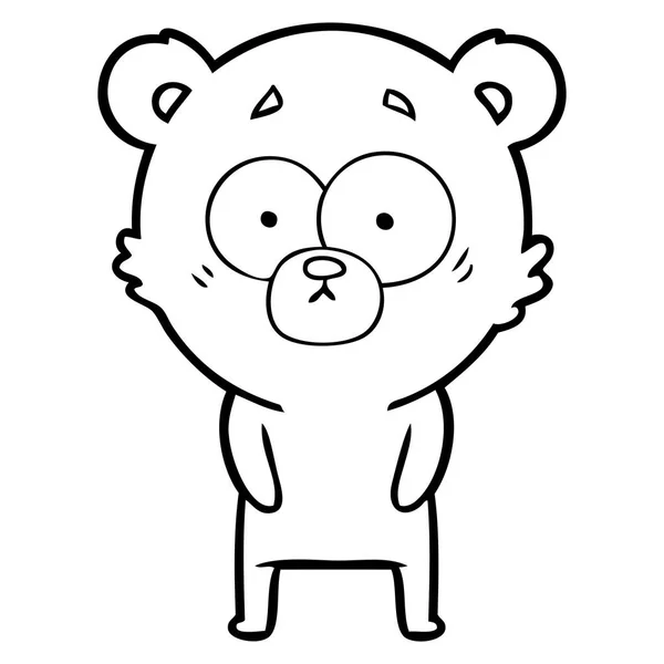 Desenho Animado Urso Polar Surpreso —  Vetores de Stock
