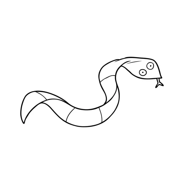 漫画ヘビのベクトル図 — ストックベクタ