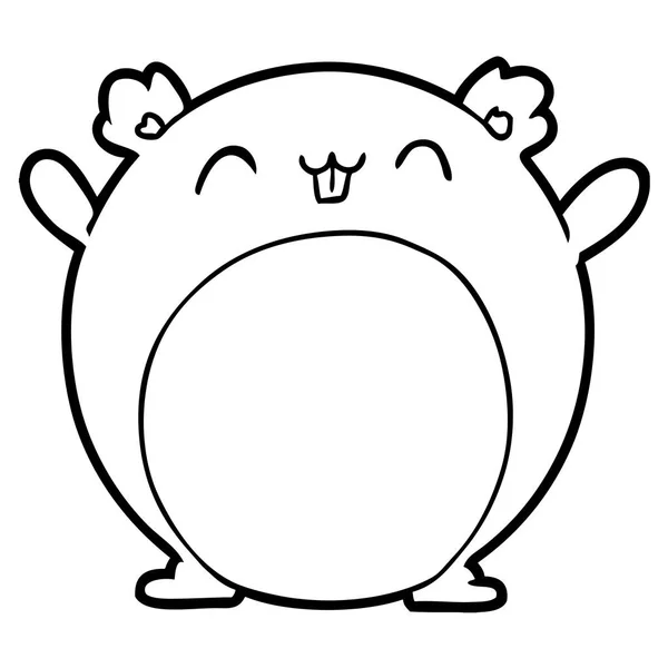 Ilustração Vetorial Hamster Dos Desenhos Animados —  Vetores de Stock