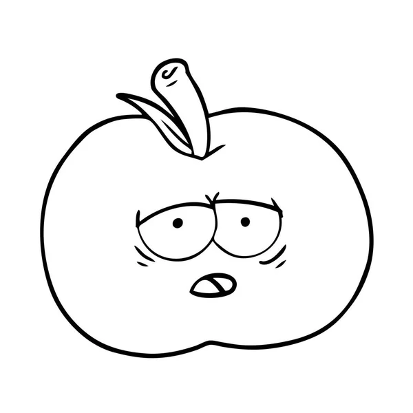 卡通苹果的矢量图解 — 图库矢量图片