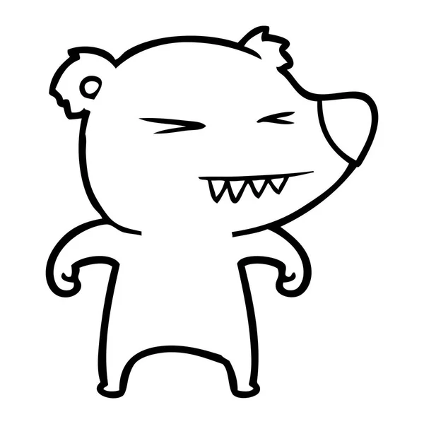 矢量图的愤怒的熊卡通 — 图库矢量图片