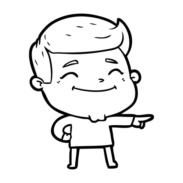 Vector Illustration Happy Cartoon Man — Stock Vector