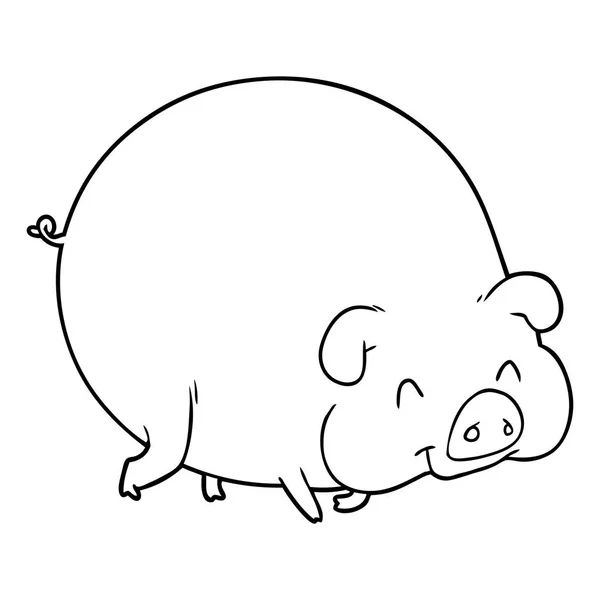 Ilustración Vectorial Cerdo Dibujos Animados — Archivo Imágenes Vectoriales