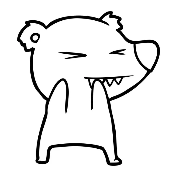 矢量图的愤怒的熊卡通 — 图库矢量图片