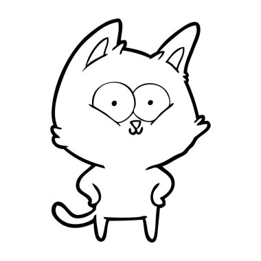 Çizgi film kedisinin vektör çizimi