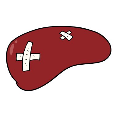 vektör çizim karikatür karaciğer