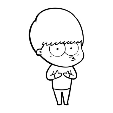 gergin çizgi film çocuk vektör çizim