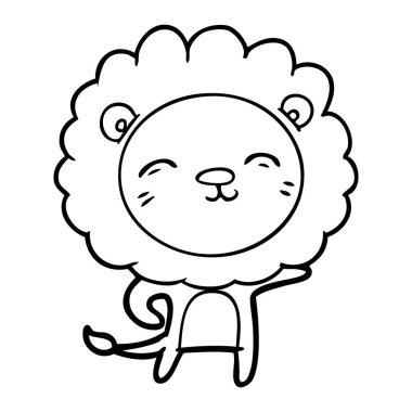 Çizgi film aslanının vektör çizimi