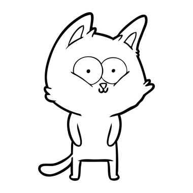 Çizgi film kedisinin vektör çizimi